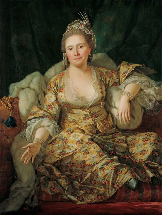 Framed Print : Portrait of Annette Duvivier, Comtesse de Vergennes, in Oriental Costume, Second Half of the 18th cen Artist: Favray, Antoine de (1706-1791) Framed Print : Portrait of Annette Duvivier, Comtesse de Vergennes, in Oriental Costume, Second Half of the 18th cen Artist: Favray, Antoine de (1706-1791)