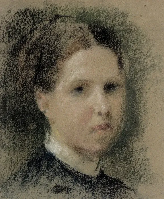 Framed Print : Portrait of Annie Edelfelt, 1880-1885. Creator: Albert Edelfelt Framed Print : Portrait of Annie Edelfelt, 1880-1885. Creator: Albert Edelfelt