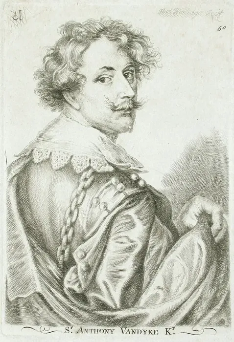 Framed Print : Portrait of Anthony Van Dyck, 1757. Creator: Thomas Worlidge Framed Print : Portrait of Anthony Van Dyck, 1757. Creator: Thomas Worlidge