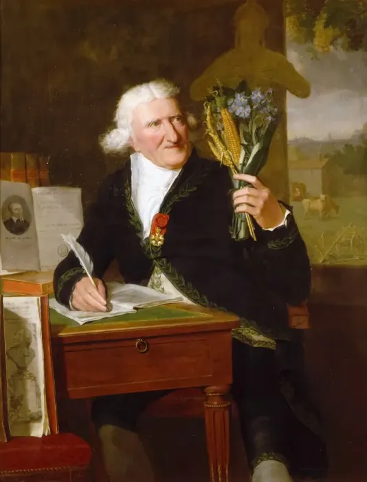 Framed Print : Portrait of Antoine-Augustin Parmentier (1737-1813). Artist: Dumont, Francois (1751-1831) Framed Print : Portrait of Antoine-Augustin Parmentier (1737-1813). Artist: Dumont, Francois (1751-1831)