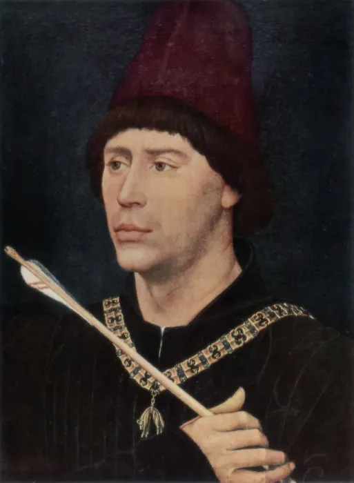 Framed Print : Portrait of Antoine, Bastard of Burgundy, c1456, (1927). Artist: Rogier Van der Weyden Framed Print : Portrait of Antoine, Bastard of Burgundy, c1456, (1927). Artist: Rogier Van der Weyden