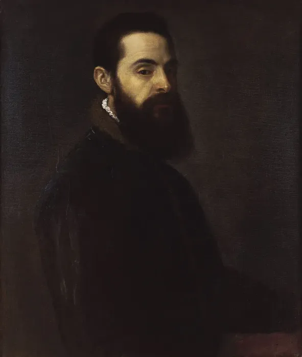 Framed Print : Portrait of Antonio Anselmi. Artist: Titian (1488-1576) Framed Print : Portrait of Antonio Anselmi. Artist: Titian (1488-1576)