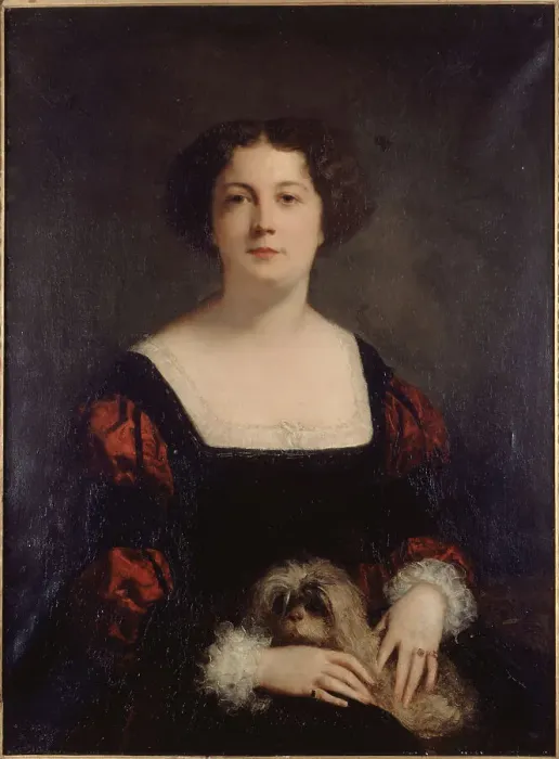 Framed Print : Portrait of Apollonie Sabatier (1822-1889), known as the president, c1850. Creator: Gustave Ricard. Portrait of Apollonie Sabatier (1822-1889), known as the president, c1850. Creator: Gustave Ricard Framed Print : Portrait of Apollonie Sabatier (1822-1889), known as the president, c1850. Creator: Gustave Ricard. Portrait of Apollonie Sabatier (1822-1889), known as the president, c1850. Creator: Gustave Ricard