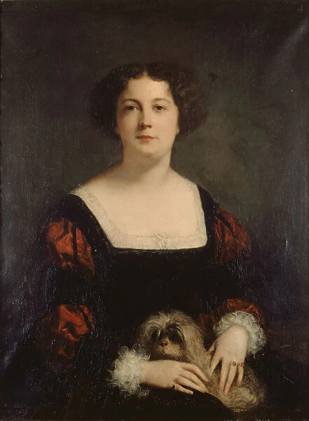 Portrait of Apollonie Sabatier (1822-1889), c. 1850. Creator: Ricard