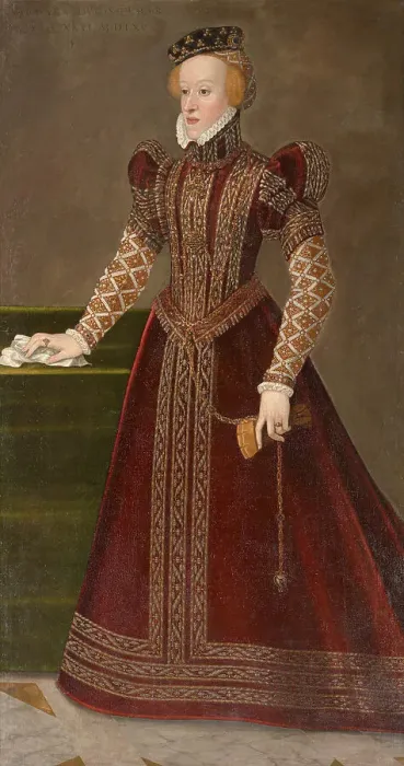 Framed Print : Portrait of Archduchess Barbara of Austria, Duchess of Ferrara (1539-1572), 1565. Creator: Terzio (Terzi); Francesco (c. 1523-1591) Framed Print : Portrait of Archduchess Barbara of Austria, Duchess of Ferrara (1539-1572), 1565. Creator: Terzio (Terzi); Francesco (c. 1523-1591)