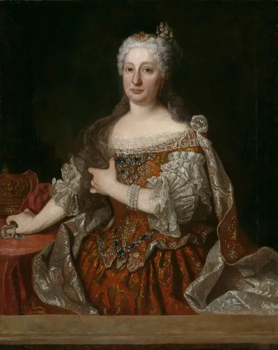 Framed Print : Portrait of Archduchess Maria Anna of Austria (1683-1754), Queen of Portugal, c. 1729. Artist: Ranc, Jean (1674-1735) Framed Print : Portrait of Archduchess Maria Anna of Austria (1683-1754), Queen of Portugal, c. 1729. Artist: Ranc, Jean (1674-1735)