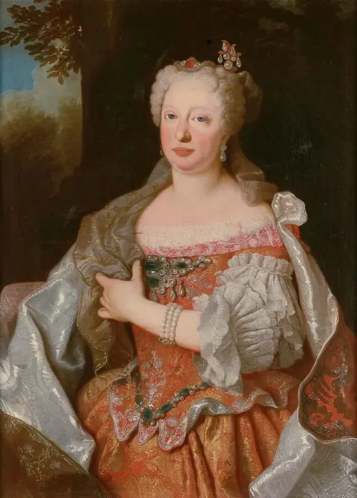 Framed Print : Portrait of Archduchess Maria Anna of Austria (1683-1754), Queen of Portugal, c 1729. Creator: Ranc, Jean (1674-1735) Framed Print : Portrait of Archduchess Maria Anna of Austria (1683-1754), Queen of Portugal, c 1729. Creator: Ranc, Jean (1674-1735)