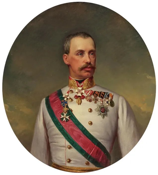 Framed Print : Portrait of Archduke Albrecht of Austria, Duke of Teschen (1817-1895). Creator: Schrotzberg, Franz (1811-1889) Framed Print : Portrait of Archduke Albrecht of Austria, Duke of Teschen (1817-1895). Creator: Schrotzberg, Franz (1811-1889)