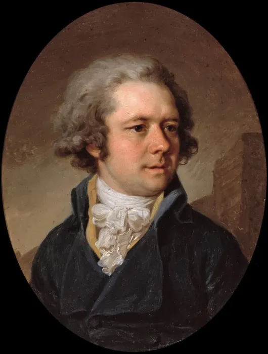 Framed Print : Portrait of the architect Adam Menelaws (1753-1831), Early 1790s. Artist: Borovikovsky, Vladimir Lukich (1757-1825) Framed Print : Portrait of the architect Adam Menelaws (1753-1831), Early 1790s. Artist: Borovikovsky, Vladimir Lukich (1757-1825)
