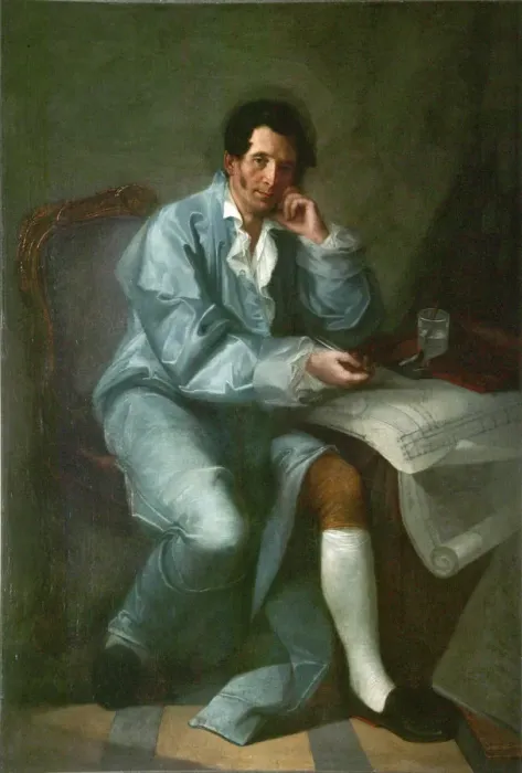 Framed Print : Portrait of the architect Jean-Baptiste Vallin de la Mothe, (1729-1800) Framed Print : Portrait of the architect Jean-Baptiste Vallin de la Mothe, (1729-1800)