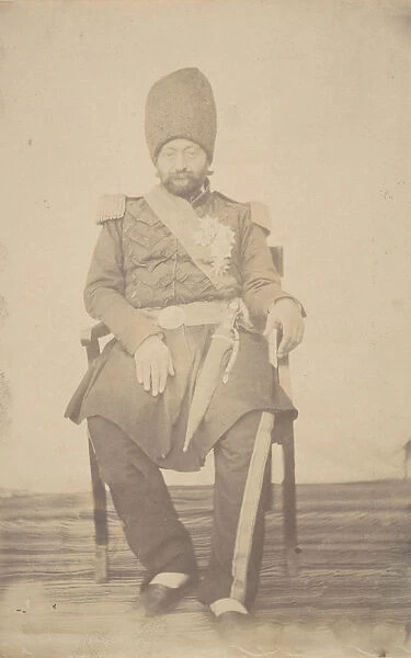 Portrait of Ardeshir Mirza, uncle of the king, 1840s-60s