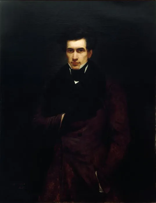 Framed Print : Portrait of Armand Carrel (1800-1836), 1833. Creator: Scheffer, Ary (1795-1858) Framed Print : Portrait of Armand Carrel (1800-1836), 1833. Creator: Scheffer, Ary (1795-1858)