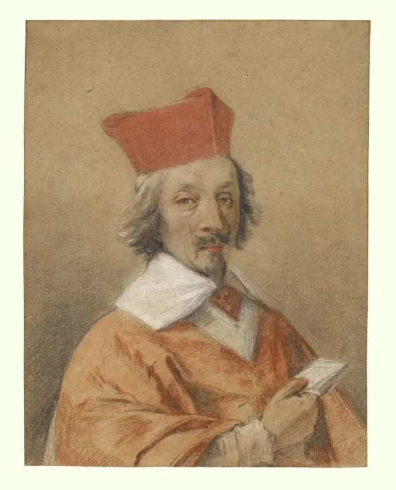 Framed Print : Portrait of Armand-Jean du Plessis, Cardinal de Richelieu, about 1632-1634. Creator: Simon Vouet Framed Print : Portrait of Armand-Jean du Plessis, Cardinal de Richelieu, about 1632-1634. Creator: Simon Vouet