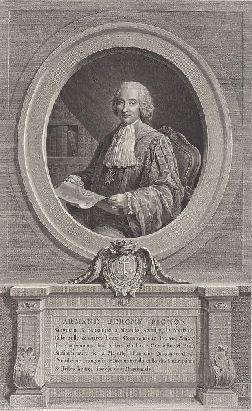 Portrait of Armand-Jerome Bignon, 1769. 1769. Creator: Nicolas de Launay