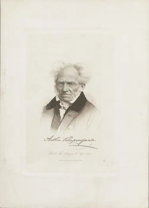 Framed Print : Portrait of Arthur Schopenhauer (1788-1860), 1870. Creator: Anonymous Framed Print : Portrait of Arthur Schopenhauer (1788-1860), 1870. Creator: Anonymous
