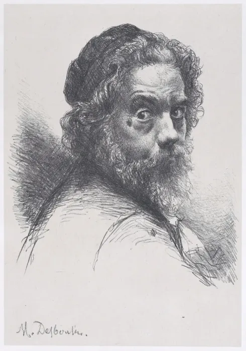 Framed Print : Portrait of the artist, 1894. Creator: Marcellin-Gilbert Desboutin Framed Print : Portrait of the artist, 1894. Creator: Marcellin-Gilbert Desboutin