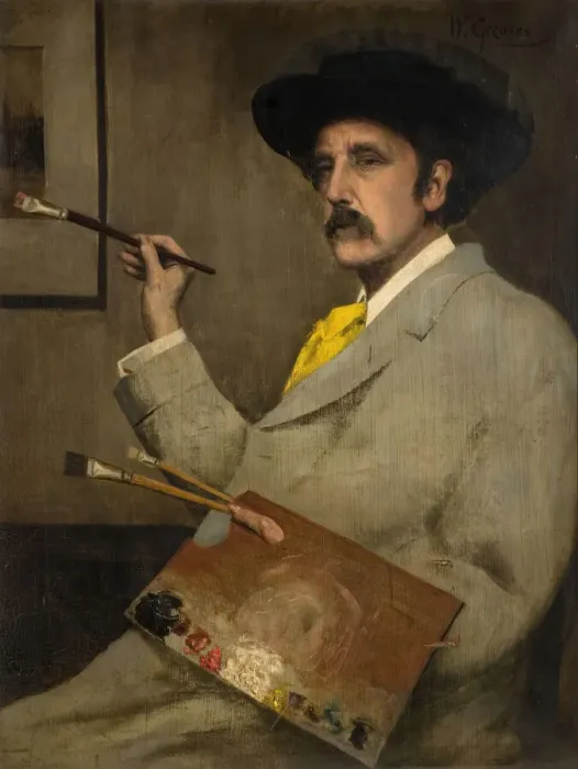 Framed Print : Portrait of the Artist, 1910. Creator: Walter Greaves Framed Print : Portrait of the Artist, 1910. Creator: Walter Greaves