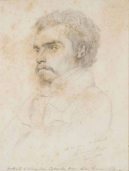 Portrait of the artist Alexandre Cabanel (1823-1889), 1846. Creator: Benouville, François-Léon (1821-1859)