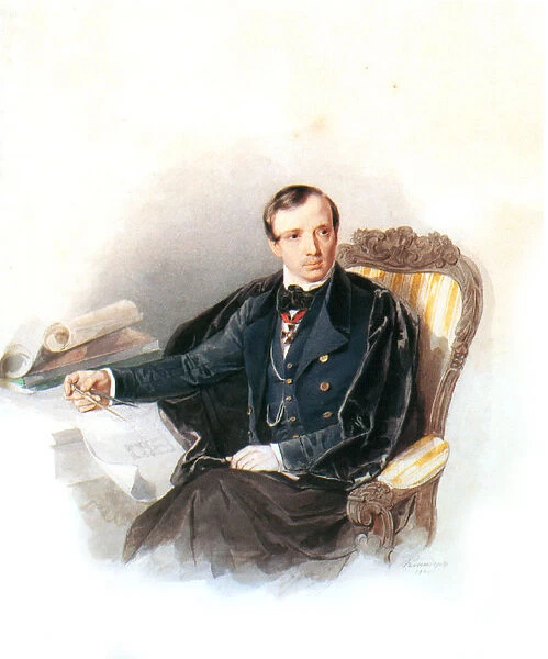 Portrait of the artist and architect Alexander Briullov (1798-1877)