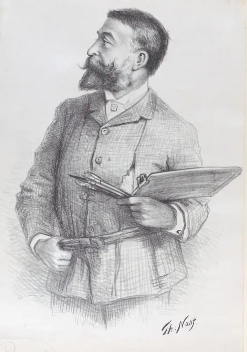 Framed Print : Portrait of the Artist, ca. 1884. ca. 1884. Creator: Thomas Nast