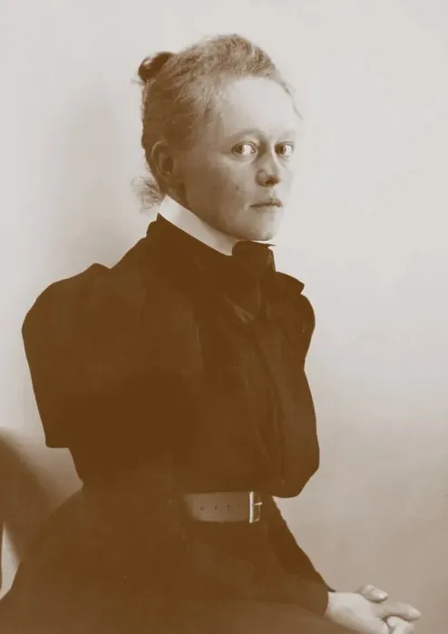 Framed Print : Portrait of the artist Helene Schjerfbeck (1862-1946), Early 1890s. Creator: Anonymous Framed Print : Portrait of the artist Helene Schjerfbeck (1862-1946), Early 1890s. Creator: Anonymous