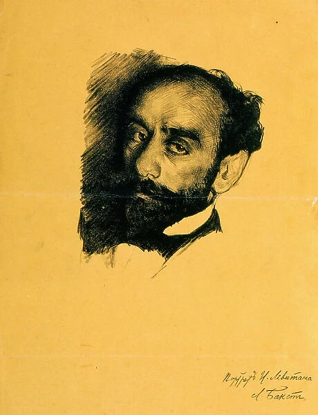 Portrait of the artist Isaak Levitan, 1899. Artist: Leon Bakst