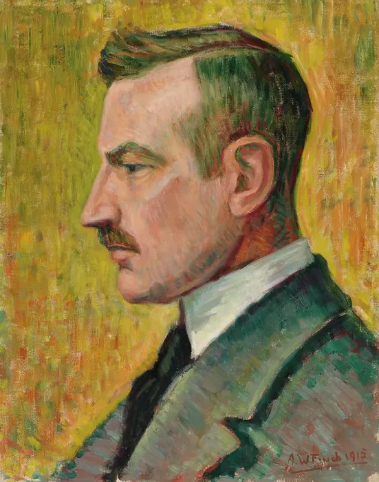 Framed Print : Portrait of Artist Magnus Enckell, 1915. Creator: Alfred William Finch Framed Print : Portrait of Artist Magnus Enckell, 1915. Creator: Alfred William Finch