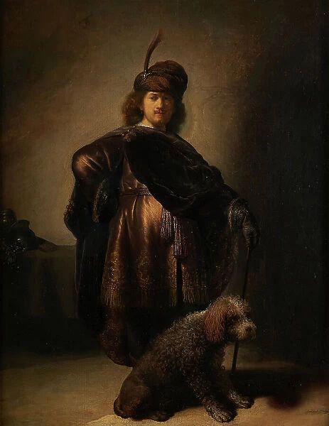 Portrait of the artist in oriental costume, c1631. Creator: Rembrandt Harmensz van Rijn