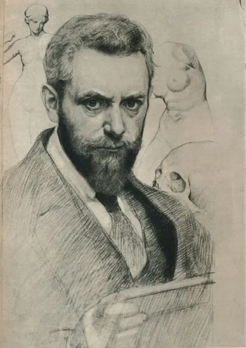 Framed Print : Portrait of the Artist: Pencil Drawing by Sigmund Lipinsky, c1893-1924, (1924). Artist: Sigmund Lipinsky Framed Print : Portrait of the Artist: Pencil Drawing by Sigmund Lipinsky, c1893-1924, (1924). Artist: Sigmund Lipinsky