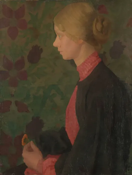 Framed Print : Portrait of the Artist Ragnhild (Lalla) Hvalstad, 1897. Creator: Thorvald Erichsen Framed Print : Portrait of the Artist Ragnhild (Lalla) Hvalstad, 1897. Creator: Thorvald Erichsen