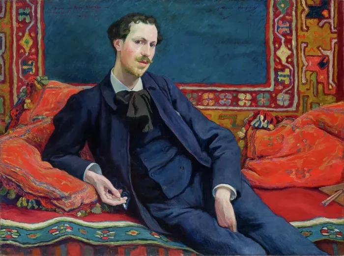 Framed Print : Portrait of the artist René Andreau (1870-1945), 1895. Creator: Monfreid, George-Daniel (Géo) de (1856-1929) Framed Print : Portrait of the artist René Andreau (1870-1945), 1895. Creator: Monfreid, George-Daniel (Géo) de (1856-1929)