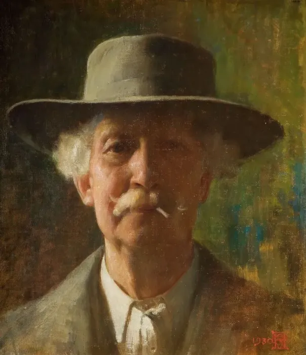 Framed Print : Portrait of the Artist (Self Portrait), 1930. Creator: Edward Samuel Harper Framed Print : Portrait of the Artist (Self Portrait), 1930. Creator: Edward Samuel Harper