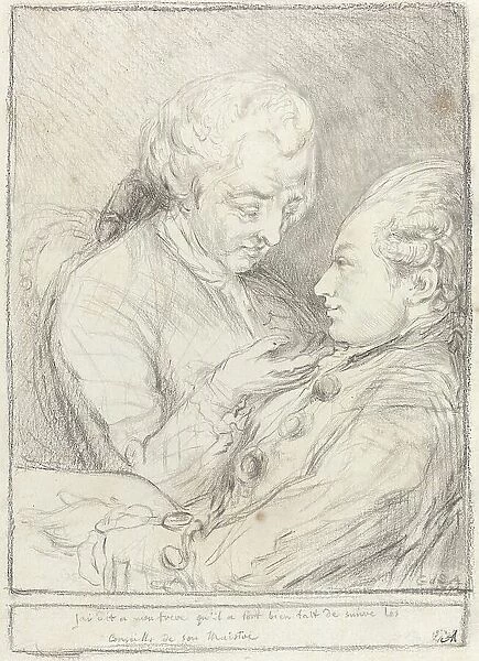 Portrait of the Artist with His Younger Brother, Augustin Saint-Aubin, 1771. Creator: Gabriel de Saint-Aubin