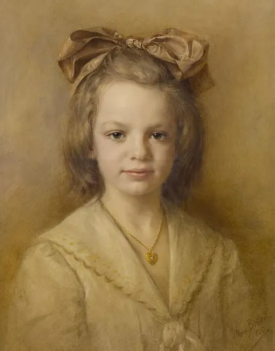 Framed Print : Portrait of The Artist's Daughter (?), 1910. Creator: Max Brodel Framed Print : Portrait of The Artist's Daughter (?), 1910. Creator: Max Brodel
