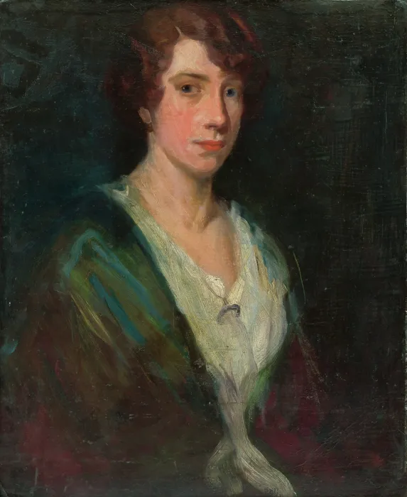 Framed Print : Portrait of the artist's daughter I, 1910-1930. Creator: Ludovit Pitthordt. Portrait of the artist's daughter I, 1910-1930. Creator: Ludovit Pitthordt