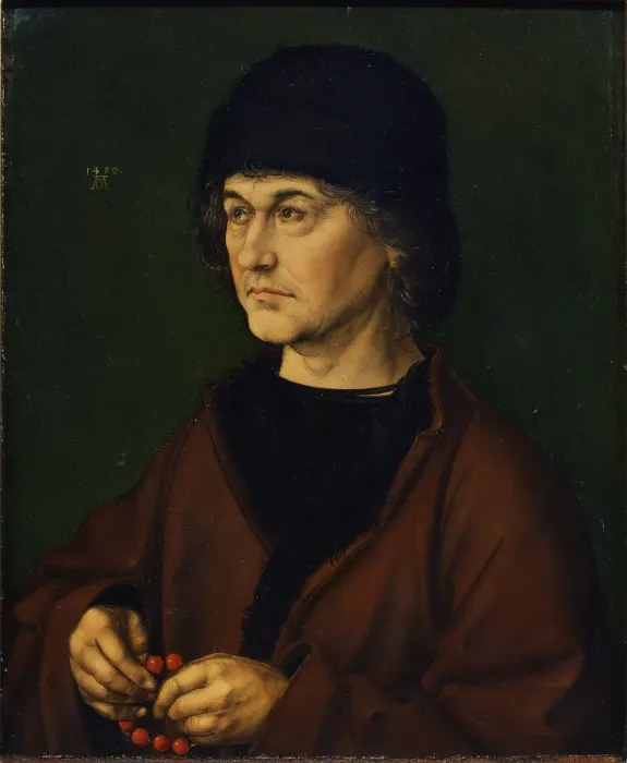 Framed Print : Portrait of the artists father, 1490. Artist: Durer, Albrecht (1471-1528) Framed Print : Portrait of the artists father, 1490. Artist: Durer, Albrecht (1471-1528)