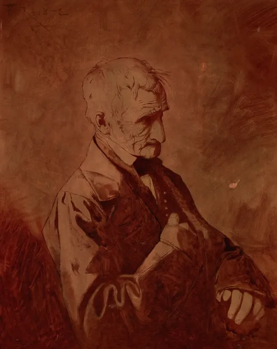 Framed Print : Portrait of Artist's Father, 1872. Creator: Franciszek Tepa Framed Print : Portrait of Artist's Father, 1872. Creator: Franciszek Tepa