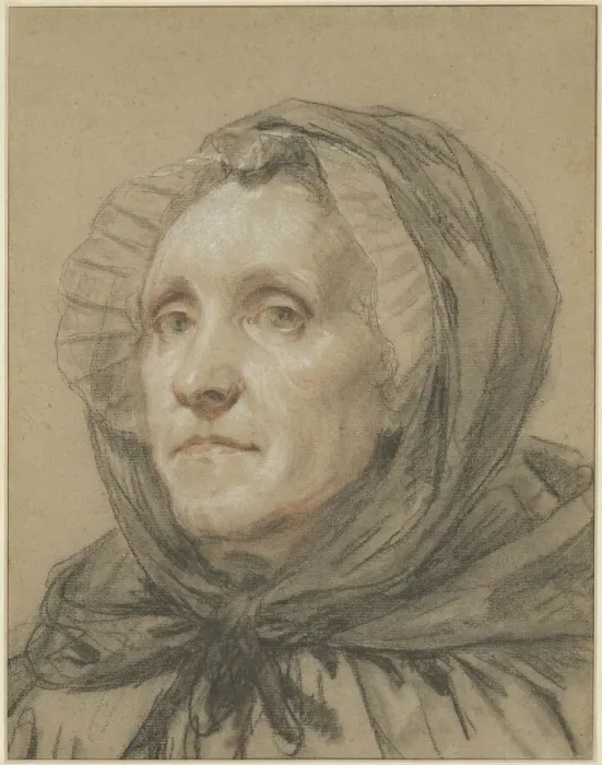 Framed Print : Portrait of the Artists Mother, 1775. Creator: Jean-Baptiste Greuze Framed Print : Portrait of the Artists Mother, 1775. Creator: Jean-Baptiste Greuze