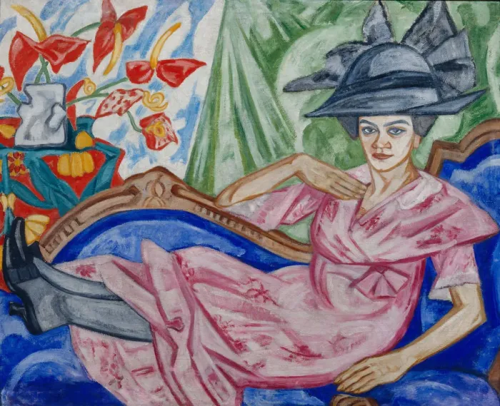Framed Print : Portrait of the Artists Sister, 1912. Artist: Rozanova, Olga Vladimirovna (1886-1918) Framed Print : Portrait of the Artists Sister, 1912. Artist: Rozanova, Olga Vladimirovna (1886-1918)