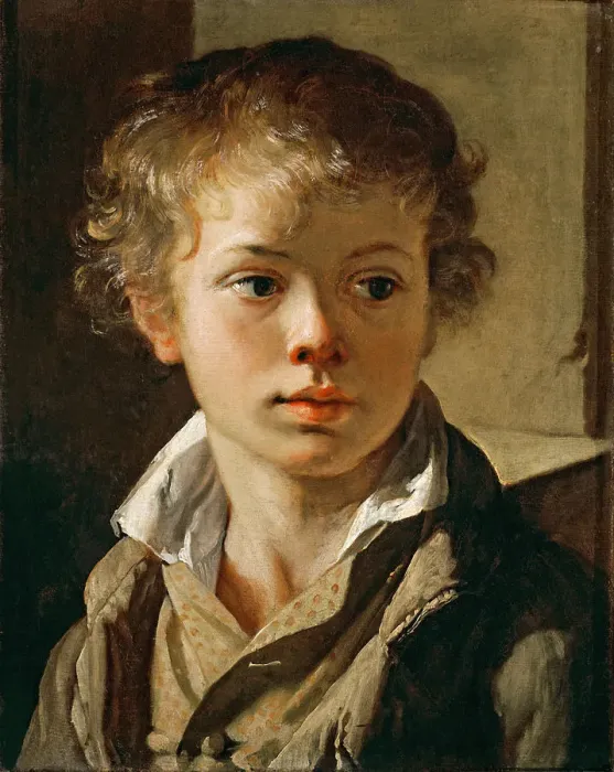 Framed Print : Portrait of the Artists Son, ca 1818. Artist: Tropinin, Vasili Andreyevich (1776-1857) Framed Print : Portrait of the Artists Son, ca 1818. Artist: Tropinin, Vasili Andreyevich (1776-1857)