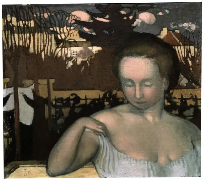 Framed Print : Portrait of the Artists Wife, 1893. Artist: Maurice Denis Framed Print : Portrait of the Artists Wife, 1893. Artist: Maurice Denis