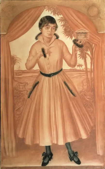 Framed Print : Portrait of the artists wife, c. 1917. Artist: Yakovlev, Alexander Yevgenyevich (1887-1938) Framed Print : Portrait of the artists wife, c. 1917. Artist: Yakovlev, Alexander Yevgenyevich (1887-1938)