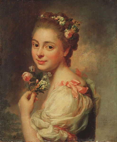 Portrait of the Artist's Wife Marie Suzanne, née Giroust, 1763. Creator: Alexander Roslin  (1718-1793)  