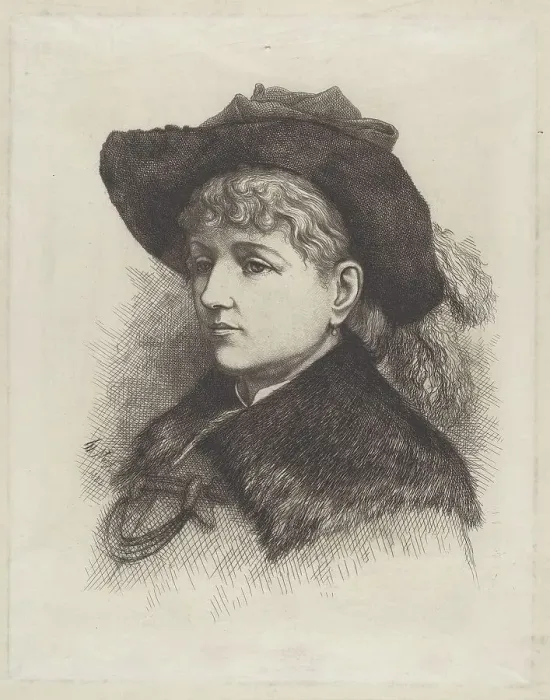 Framed Print : Portrait of the Artist's Wife, Sarah Edwards Nast, 1884. Creator: Thomas Nast Framed Print : Portrait of the Artist's Wife, Sarah Edwards Nast, 1884. Creator: Thomas Nast