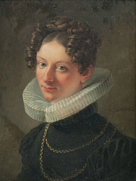 Portrait of the artist's wife Sofia Dorotea Sandberg née Kökeritz, c1820. Creator: Johan Gustaf Sandberg