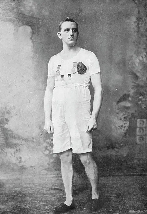 Framed Print : Portrait of the athlete CA Bradley, 1896. Creator: Sellman & Co Framed Print : Portrait of the athlete CA Bradley, 1896. Creator: Sellman & Co