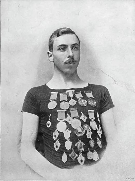 Framed Print : Portrait of the athlete Fred E Bacon, 1896. Creator: GC Melville Framed Print : Portrait of the athlete Fred E Bacon, 1896. Creator: GC Melville