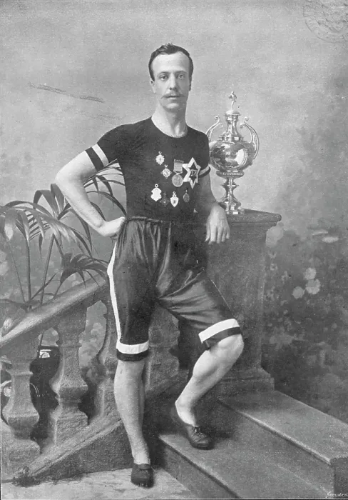 Framed Print : Portrait of the athlete WJ Fowler, 1896. Creator: Symmons & Thiele Framed Print : Portrait of the athlete WJ Fowler, 1896. Creator: Symmons & Thiele