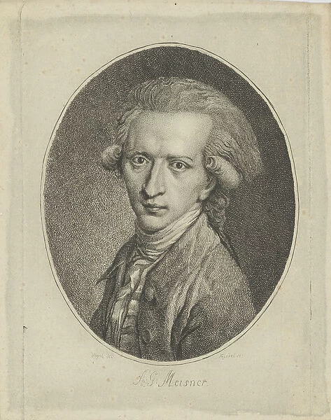 Portrait of August Gottlieb Meissner (1753-1807), c. 1800. Creator: Riedel, Gottlieb Friedrich