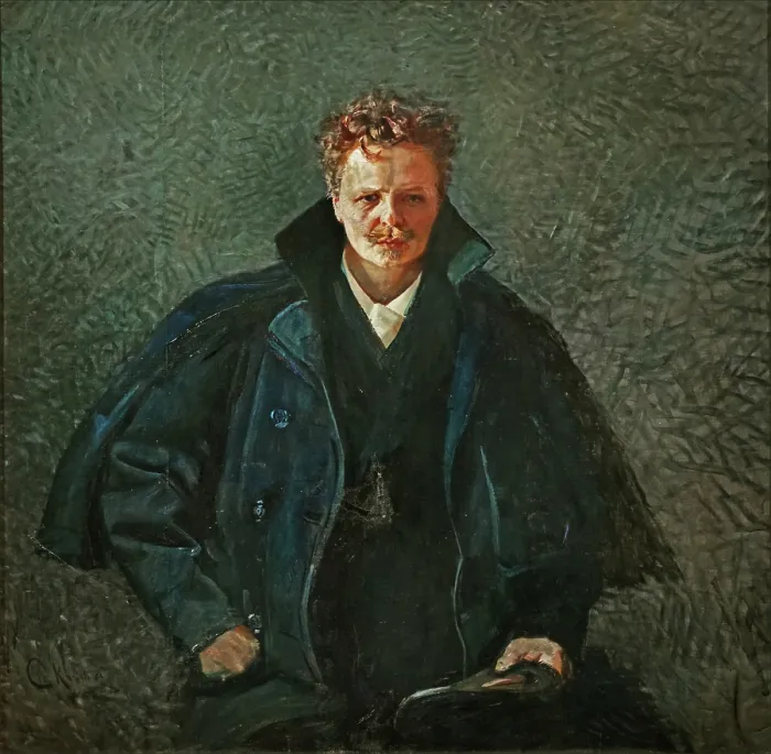 Framed Print : Portrait of August Strindberg, 1893. Creator: Krohg, Christian (1852-1925) Framed Print : Portrait of August Strindberg, 1893. Creator: Krohg, Christian (1852-1925)